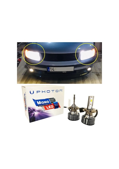 Vw Passat B5 Led Xenon Uzun Far Ampulü H1 Mono Yeni Seri Beyaz 1997-2001