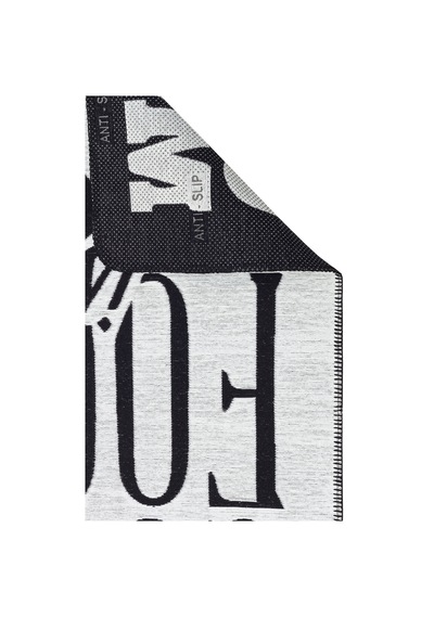 Arya Neo Arn 01 White Black Yıkanabilir Kaymaz Tabanlı Modern Pamuk Kilim