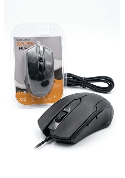 Concord C-27 Aura Kablolu Optik Mouse 1200 Dpı Usb Ergonomik Fare