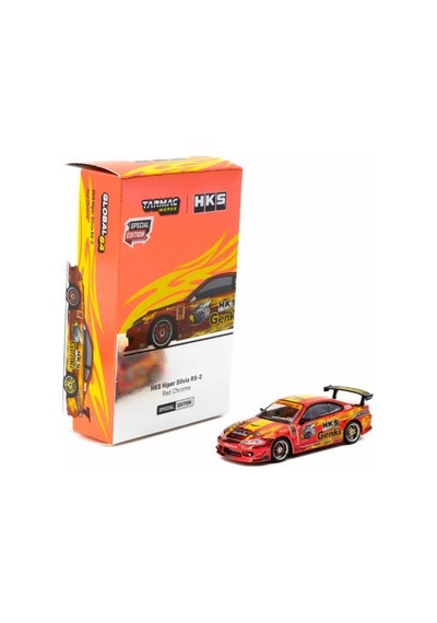 Tarmac Works 1/64 Hks Hiper Silvia Rs-2 Red Chrome 1/64 Model Araba
