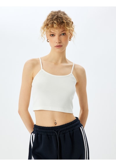 Koton İp Askılı Kolsuz Slim Fit Crop Bluz Ekru 5sal30048ık Ekru Koton İp Askılı Kolsuz Slim Fit Crop Bluz Ekru 5sal30048ık Ekru