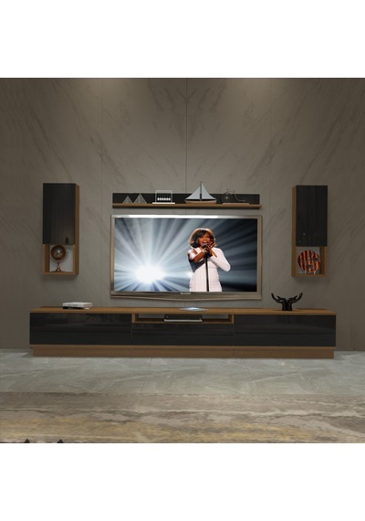 Decoraktiv Trendstyle 270das Slm Tv Ünitesi Tv Sehpası Ceviz - Siyah
