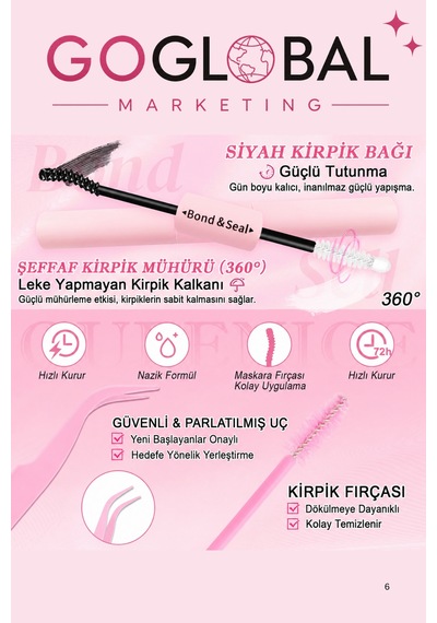 2 Adet-profesyonel Takma Kirpik Uygulama Seti 800 Demet Cluster Kirpik 30d-40d-60d-80d Bond &