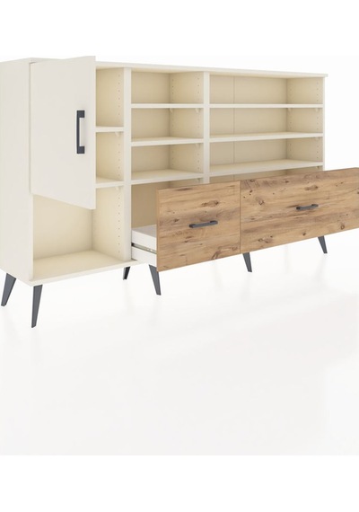 Arges Konsol 8 Raflı 2 Çekmeceli Tek Kapaklı 176x30x99 Aytaşı-aytaşı/çam Aytası/atlas Çam - Aytası Arges Konsol 8 Raflı 2 Çekmeceli Tek Kapaklı 176x30x99 Aytaşı-aytaşı/çam Aytası/atlas Çam - Aytası