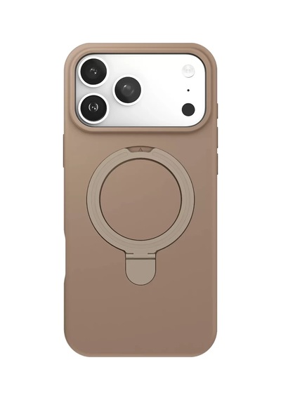Newface Apple İphone 17 Pro Max Regal Magsafe Standlı Kapak - Çöl Titanyum