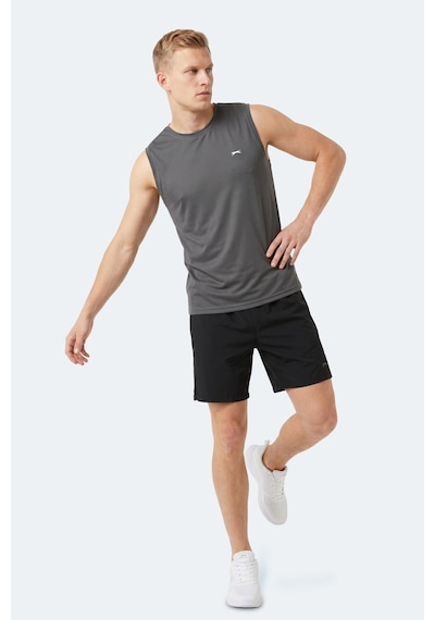 Slazenger Herofıt Erkek Kolsuz Koyu Gri Atlet