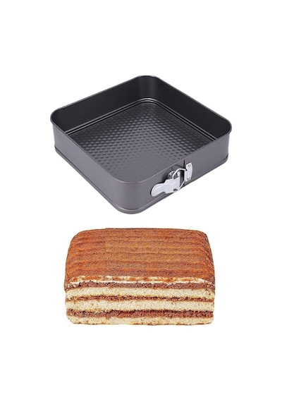 Karbon Çelik 24 Cm Siyah Kare Kelepçeli Kek Pasta Kalıbı Cin799sy Diğer