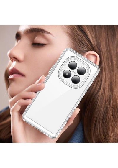 Caseonn Xiaomi Redmi Note 15 Pro Plus Kılıf Kamera Korumalı Darbe Emici Şeffaf Arka Kapak Tam Şeffaf
