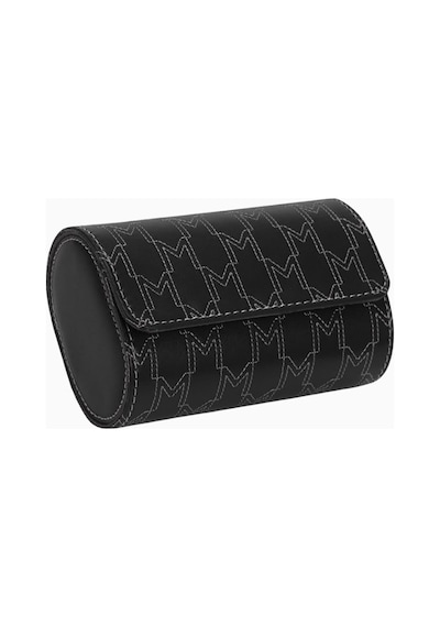 Modalo Optimus Watch Roll, 2 Saat Için Mikroleder Lüks Seyahat Kutusu Saat Kutuları Siyah