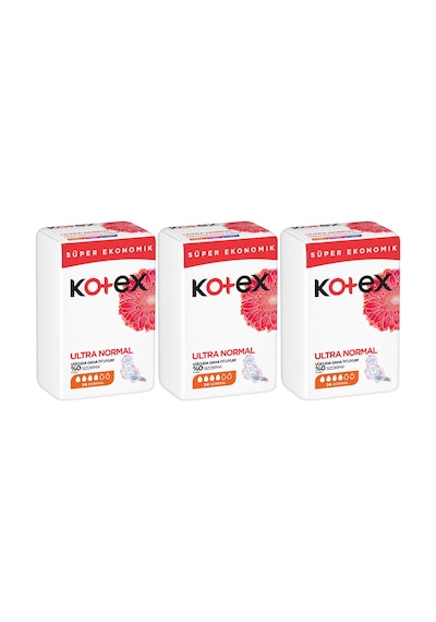 Kotex Ultra Normal Hijyenik Ped 24'lü X 3 Paket Toplam 72 Ped Süper Ekonomik Avantaj Paketi