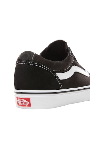 Vans VN0A36EMC4R1 MN Ward Suede Canvas Ayakkabı Beyaz - Siyah