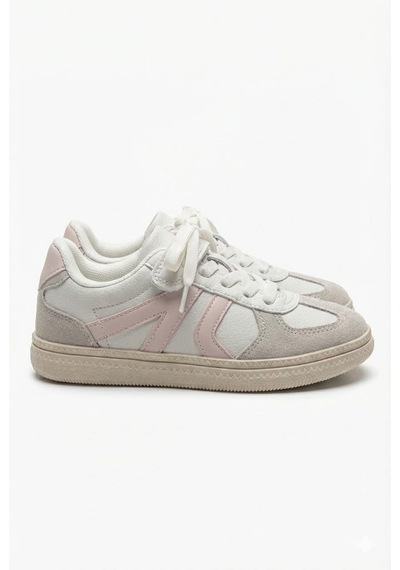 Fort Cool Berry Anatomik Rahat Cırtlı Sneaker Kız Çocuk Ayakkabı Beyaz-pudra