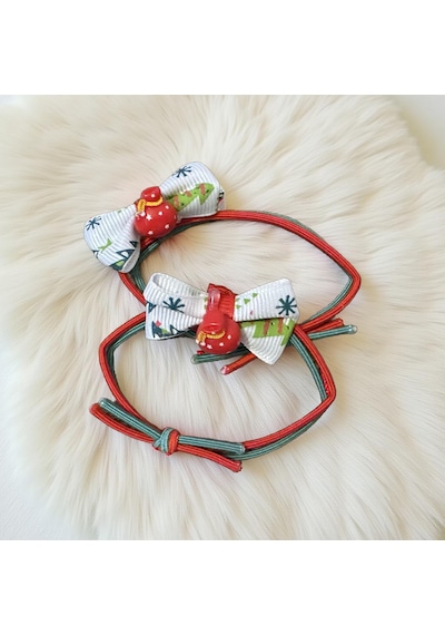 Noel Geyik 4'lü Toka Seti Christmas Hair Clip Set-210 Kırmızı