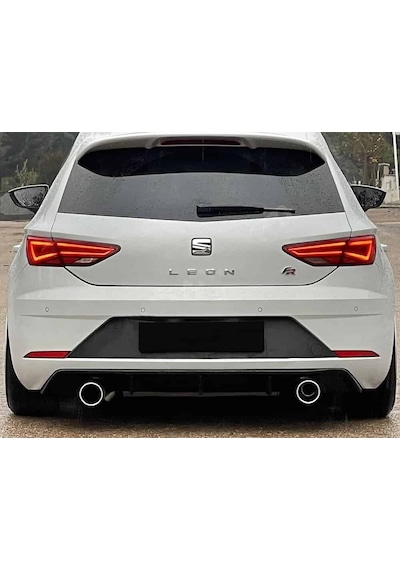Seat Leon Mk3.5 Custom Difüzör Parlak Siyah Sağ Sol Tek 2017-2020 Arka-bodykit-ek-karlık