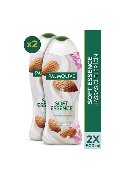 Palmolive Soft Essence Badem Duş Jeli 2 x 500 ML + Seyahat Kiti