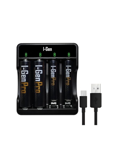 I-gen G421 4&apos Lü Pil Şarj Aleti + 2 Adet Aa Pro 2950 Mah + 2 Adet Aaa Pro 1100 Mah Şarjlı Kalem Pilli Set 1.2v Ni-mh