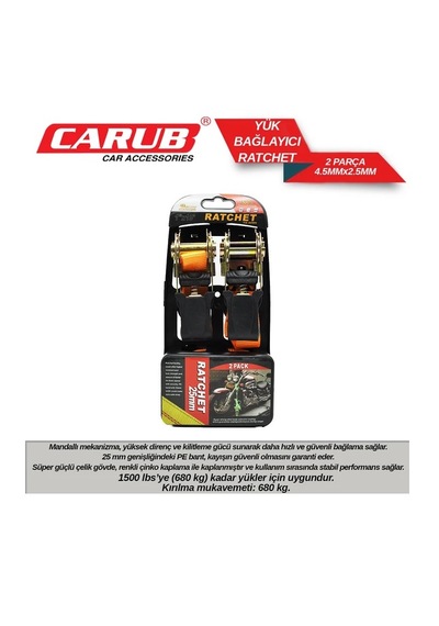 Yük Bağlayıcı Ratchet 2 Parça 4.5mmx2.5mm