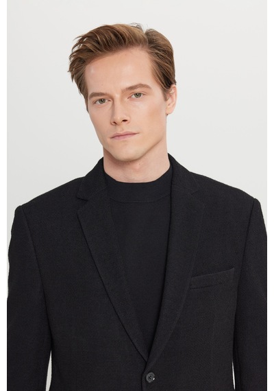 Premıum Altınyıldız Erkek Sıyah Yünlü Regular Fit Normal Kesim Mono Yaka Kapak Cepli Blazer Ceket Siyah Premıum Altınyıldız Erkek Sıyah Yünlü Regular Fit Normal Kesim Mono Yaka Kapak Cepli Blazer Ceket Siyah