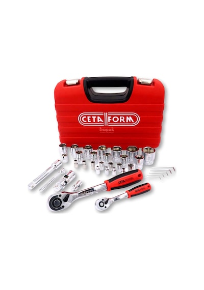 Ceta 35 parça 4-32mm 1/4"+1/2" Lokma Takımı Plastik Kutulu +++++