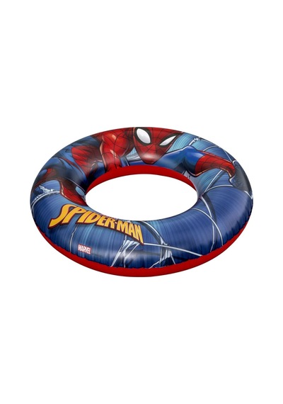 Spiderman Örümcek Adam Figürlü Deniz Havuz Çocuk Yüzücü Simit - 3 - 6 Yaş Arası - 56 Cm Mavi