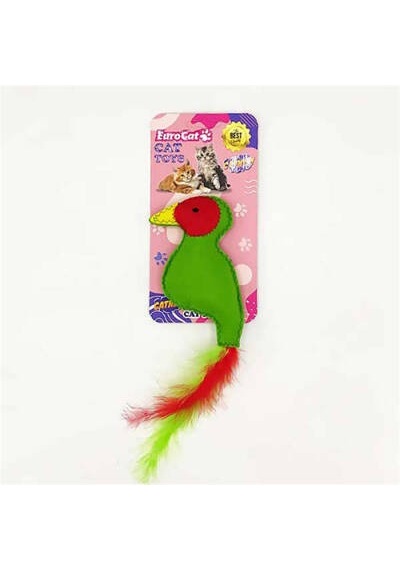 Northcity Toys Peluş Cennet Kuşu Kedi Oyuncağı - Kediler İçin Etkileşimli Temizlik Araçları