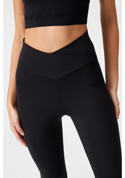 Los Ojos Siyah Çapraz Bel Detaylı Cross Waist Tayt Envelope Envelope Siyah Envelope Siyah