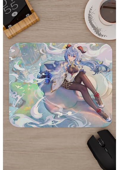 Ganyu Genshin Impact Anime Gacha V5 - 22x18 Gaming Mouse Pad Fare Altlığı