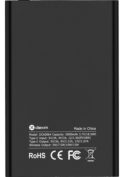 Dexim A16 5000mah Alüminyum Magsafe Pd 18w Giriş - 20w Çıkış Powerbank - Dca0064 Siyah