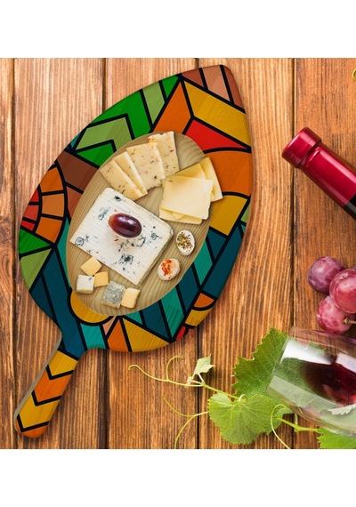 Bk Gift Modern Art Tasarımlı Yaprak Şeklinde Doğal Ahşap Servis Ve Sunum Tabağı Model 15