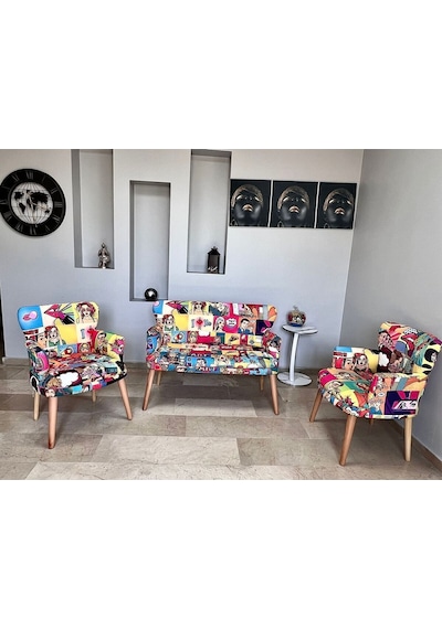 Azra Mobilya Çay Seti Koltuk Takımı - Cafe - Balkon - Bahçe - Ofis Mobilyası - Oturma Grubu Karışık Renkli Azra Mobilya Çay Seti Koltuk Takımı - Cafe - Balkon - Bahçe - Ofis Mobilyası - Oturma Grubu Karışık Renkli
