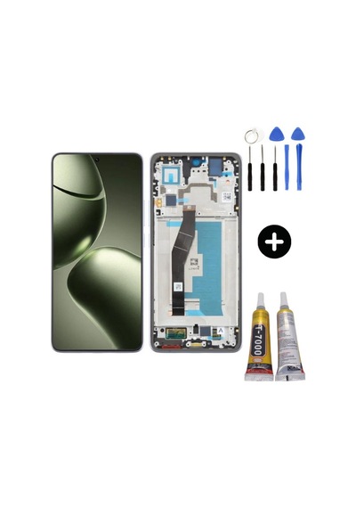 Xiaomi Mi 14t 2406apnfag Uyumlu Çıtalı Oled Lcd Ekran Dokunmatik Mavi + Montaj Seti