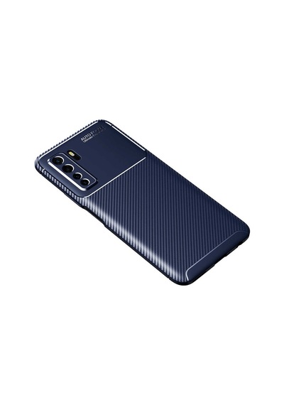 Huawei P40 Lite 5g Kılıf Kamera Çıkıntılı Karbon Fiber Dokulu Renk Atmaz Kapak Negro
