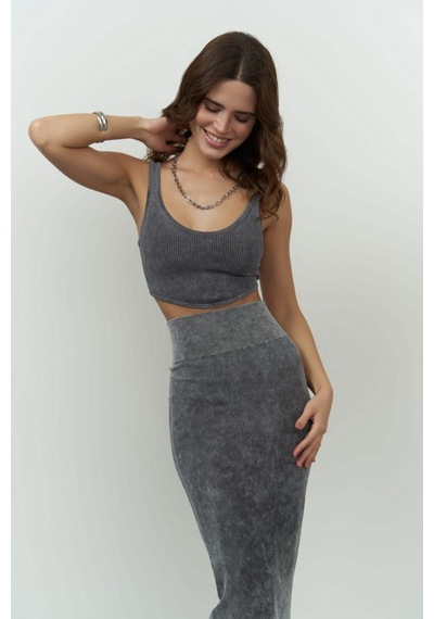 Mai Collection Mai Studios Co. Jade Eskitme Fitilli Etek Füme