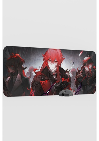 Diluc Genshin Impact Anime Gacha V1 - 90x40 Xxl Gaming Mouse Pad Fare Altlığı