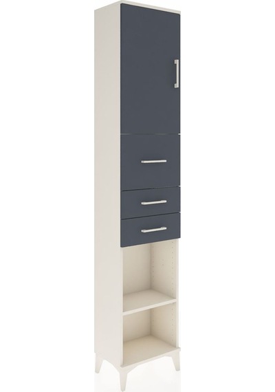 Arges Dolap 3 Raflı 3 Çekmeceli Tek Kapaklı 44x30x221 Aytaşı-... Aytaşı