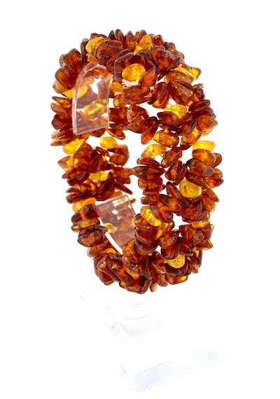 Kehribar Bileklik Amorf Tasarım Ambergold Blk23-121 Çok Renkli
