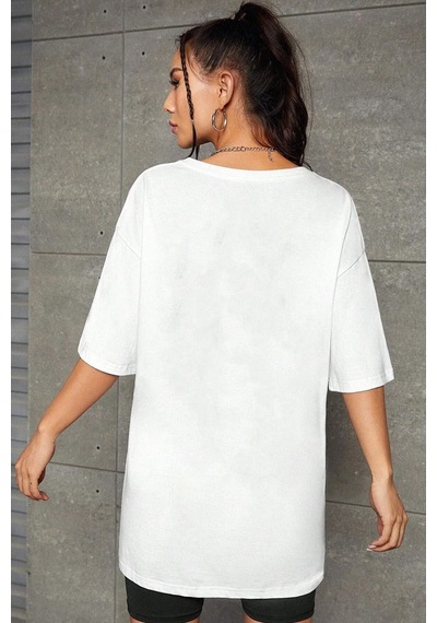 Flood Of Style Unisex Dream Butterfly Tasarım Tshirt Beyaz