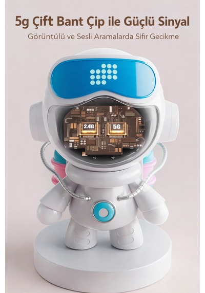4k Akıllı Robot Kamera 360 Takip, Gece Görüşlü, Wifi Güvenlik