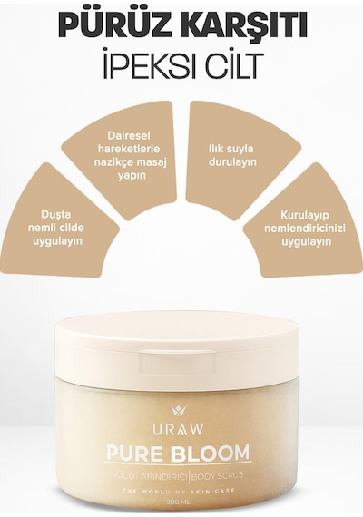 Uraw Pure Bloom Magnolia Arındırıcı Body Scrub 200 ML