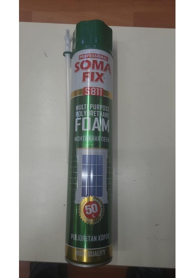 Somafix 4 Adet Somafix 750 Ml Poliüretan Köpük Genel Amaçlı Dolgu Köpüğü S811 Diğer