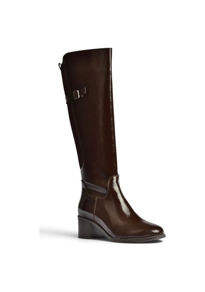 Fox Shoes Z608194460 Kahverengi Rustik Kalın Topuklu Kadın Çizme