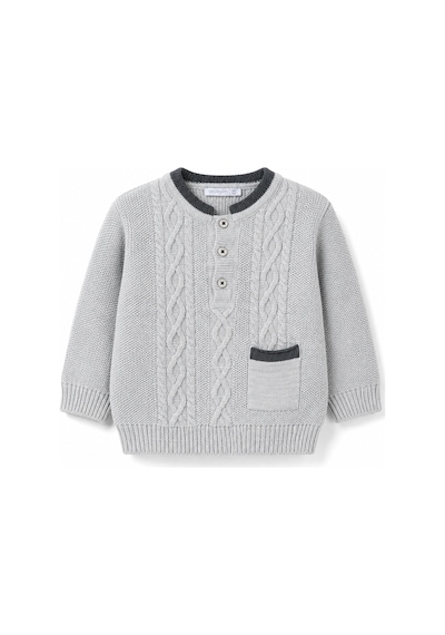 Babyhola Erkek Bebek Triko Kazak Pantolon Takım 23124 Gri