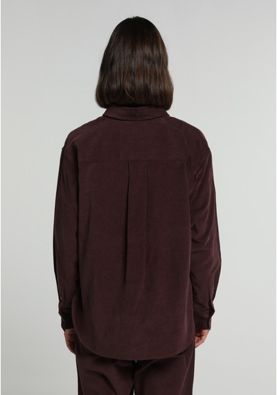 Colin's Colins Boyfriend Fit Shirt Neck Düz Kadın Mor Uzun Kol Gömlek Cl1081489 Q1.v1 Plm
