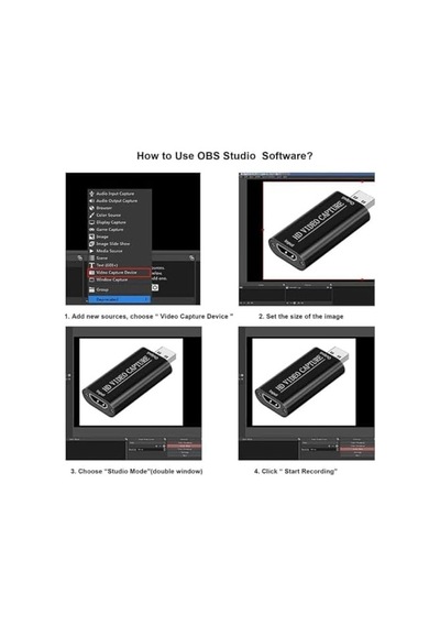 Ekran Görüntüsü Kayıt, Ses Ve Video Capture Yakalama Kartı 1080p 30fps Hdmı - Usb Yakalama Kartı, Yüksek Çözünürlük, Canlı Yayın, Oyun Ve Video Kaydı İçin İdeal