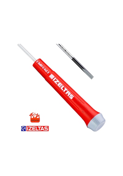 İzeltaş Elektronikçi Klemens Tornavida Düz Uçlu 25x80