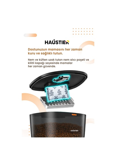 Qq023 Akıllı Kedi Mama Kabı, ,4lt Hazne,tuya App-wifi Uzaktan Kontrol, Metal Kase