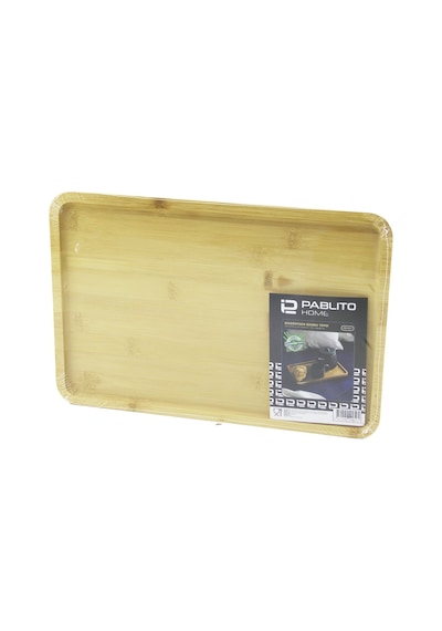 Dikdörtgen Ahşap Bambu Sunum Tepsi 24x36cm 4741 12 Izgara