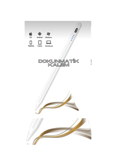 Dokunmatik Kalem Tüm Cihazlara Uyumlu Tablet Telefon Için Çizim & Yazı Kalemi Stylus Pen Beyaz - 686320039