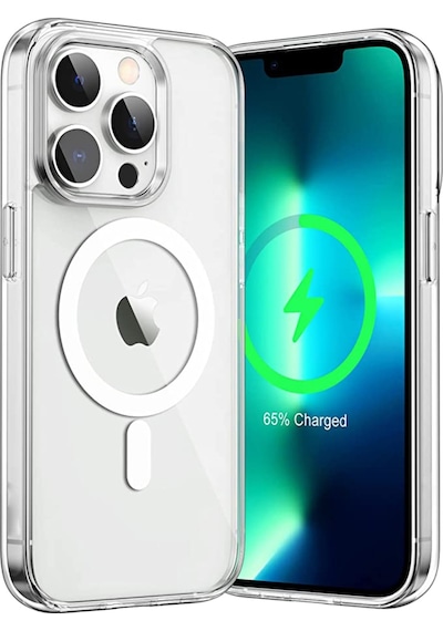 Apple Uyumlu iPhone 13 Pro Kılıf Magsafe Kablosuz Şarj Destekli Şeffaf Silikon Kılıf