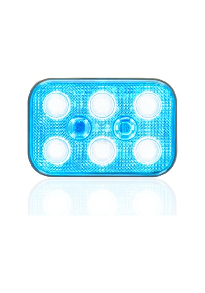Sanel Animasyonlu 12 - 24V Universal Kare 6 Led Dış Mekan Uyumlu Mavi SBDF6B